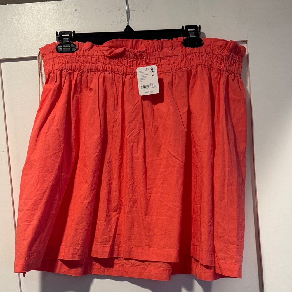 Free People Vibrant Coral Skirt size large